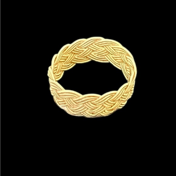 Gold plated ring size 8, braided design - Picture 4 of 8